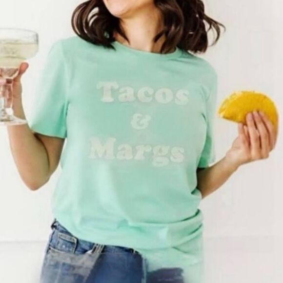 Wildfox Women’s Tacos & Margs Graphic Tee Happy Hour Keke NWT Sz xs - Picture 1 of 6